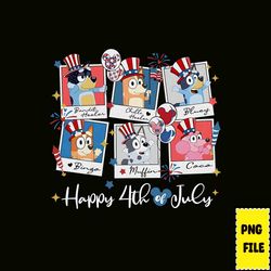 bluey happy 4th of july png i new bluey usa 4th of july png bundle | matching 4th of july bluey png | america patriotic