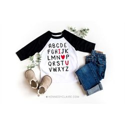 valentines t shirt for toddler boy, baby boy valentine day shirt infant boys, preschool valentines shirt school, alphabe