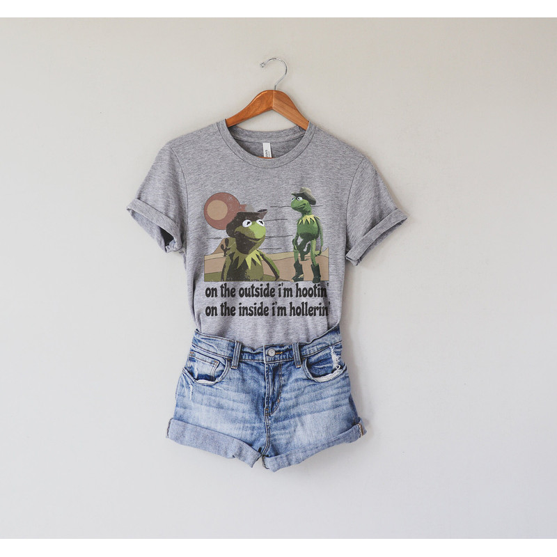 On The Outside I'm Hootin On The Inside I'm Hollerin Graphic Tee, Funny Trendy Social Media Meme Shirt - 2.jpg