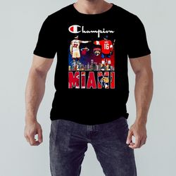 the champion jimmy butler and barkow miami sports 2023 signatures, unisex clothing, shirt for men women, graphic design