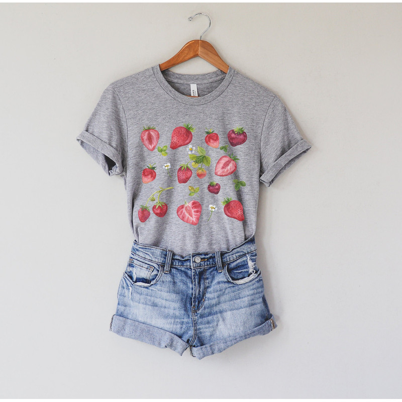 Watercolor Strawberries Graphic Tee - 1.jpg