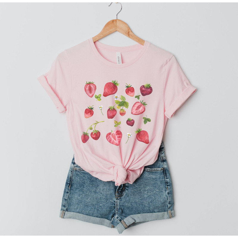 Watercolor Strawberries Graphic Tee - 3.jpg
