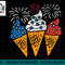 Blue White Red Ice Cream Cone US Flag 4th Of July Patriotic png, sublimation.jpg