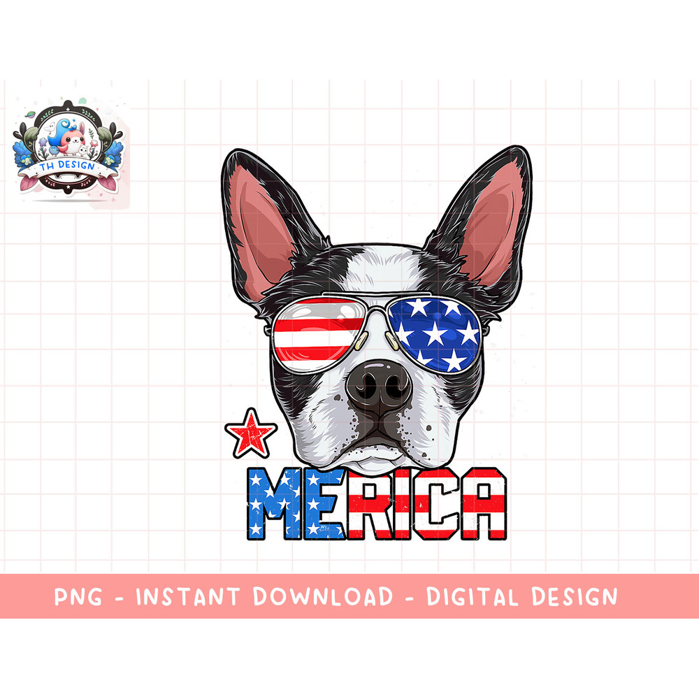 Boston Terrier Merica 4th of July T shirt Men Boys Dog Puppy copy.jpg