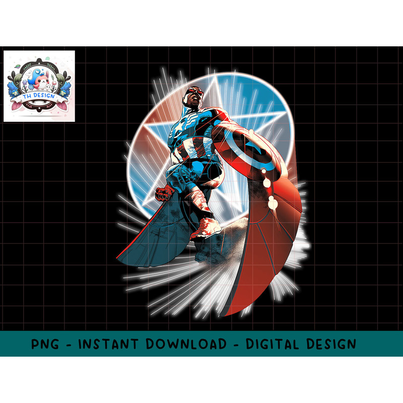 Captain America Hands Helm To Falcon Marvel Now T-Shirt png, sublimation.jpg