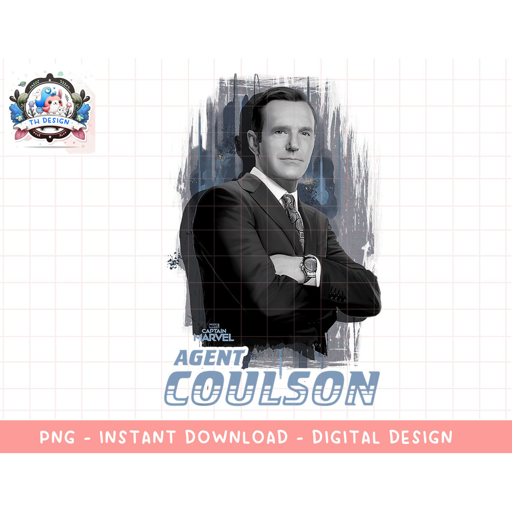 Captain Marvel Agent Coulson Portrait Graphic T-Shirt png, sublimation.jpg