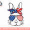 Cute Bunny Rabbit USA American Flag Patriotic 4th Of July png, sublimation.jpg