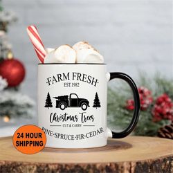 christmas mug, farmhouse mug, christmas coffee mug, christmas mugs, christmas coffee cup, holiday mug, farmhouse christm