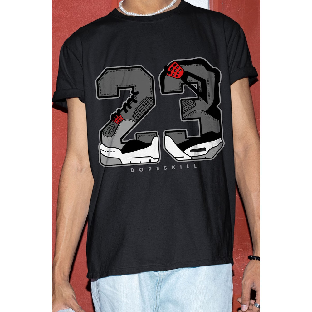 23 - J4 Graphic To Match Jordan 4 Infrared T-shirt, Jordan 4 Infrared T-shirt, Jordan 4 Thunder Shirt