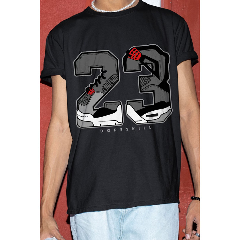 23 - J4 Graphic To Match Jordan 4 Infrared T-shirt, Jordan 4 Infrared T-shirt, Jordan 4 Thunder Shirt