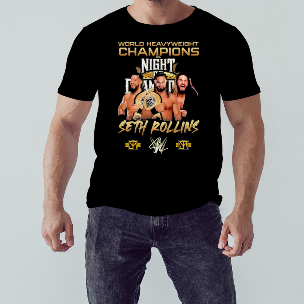 Seth Rollins world heavyweight Champions 2023 signature shirt, Unisex Clothing, Shirt for men women, Graphic Design