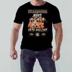 seth rollins world heavyweight champions 2023 signature shirt, unisex clothing, shirt for men women, graphic design