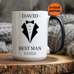 personalized best man gift, best man coffee mug, best man gift, wedding gift, gift for him, custom best man gifts, usher