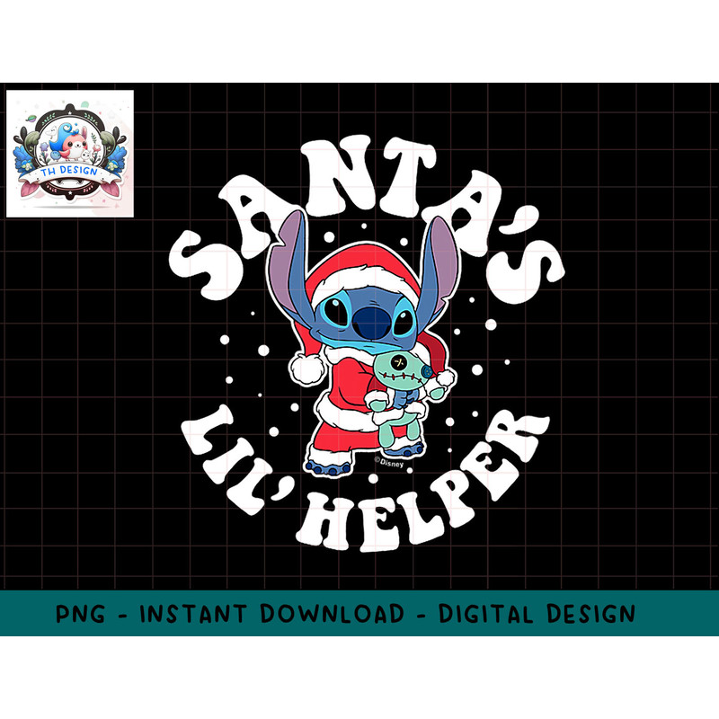 Disney - Lilo & Stitch Santas Lil Helper png, sublimation.jpg
