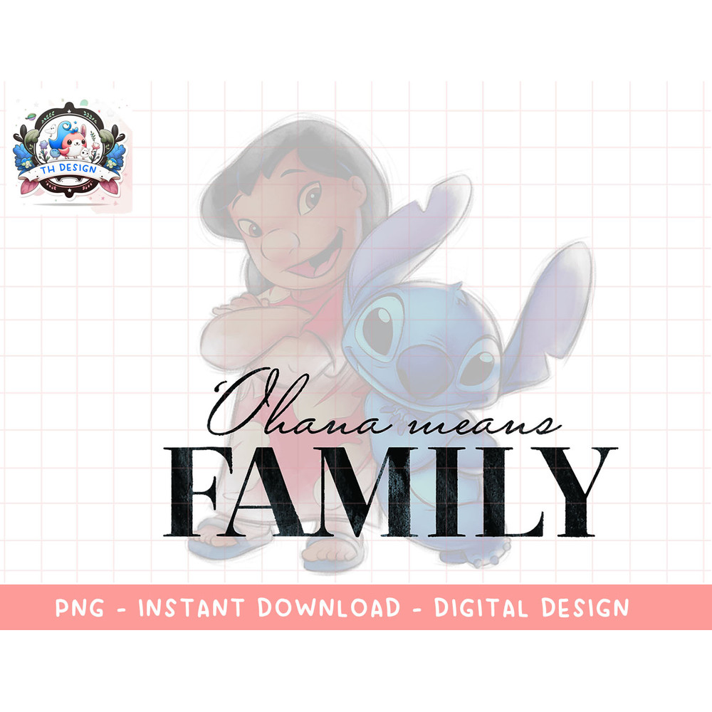 Disney 100 Lilo & Stitch Ohana Means Family Sketch Duo png, sublimation.jpg
