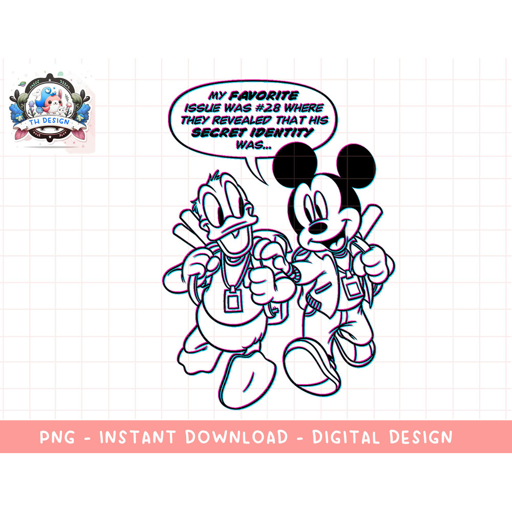 Disney D23 Mickey Mouse Donald Duck Secret Identity T-Shirt png, sublimation.jpg