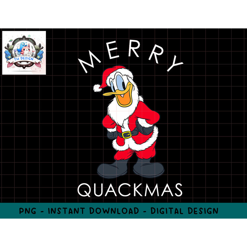 Disney Donald Duck as Santa Merry Quackmas Holiday png, sublimation.jpg