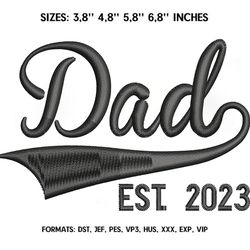 Embroidered Dad Hat, Dad Est Hat, Dad Hat Machine Embroidery Design File