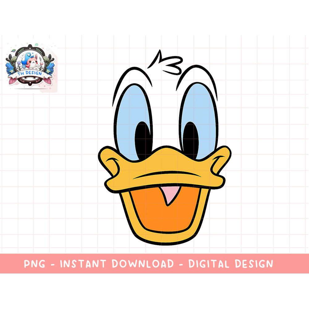 Disney Donald Duck Big Face png, sublimation.jpg