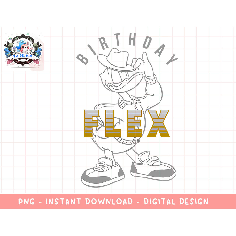 Disney Donald Duck Birthday Flex png, sublimation.jpg