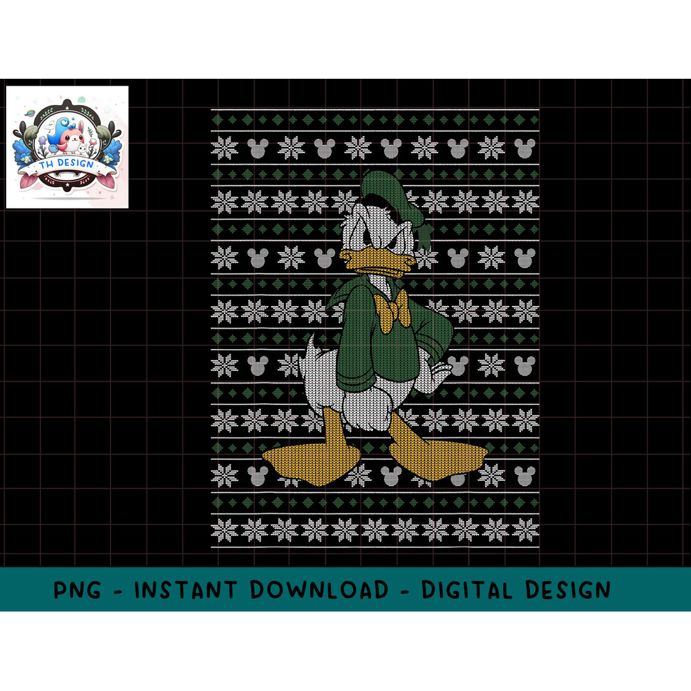 Disney Donald Duck Christmas Sweater Style png, sublimation.jpg