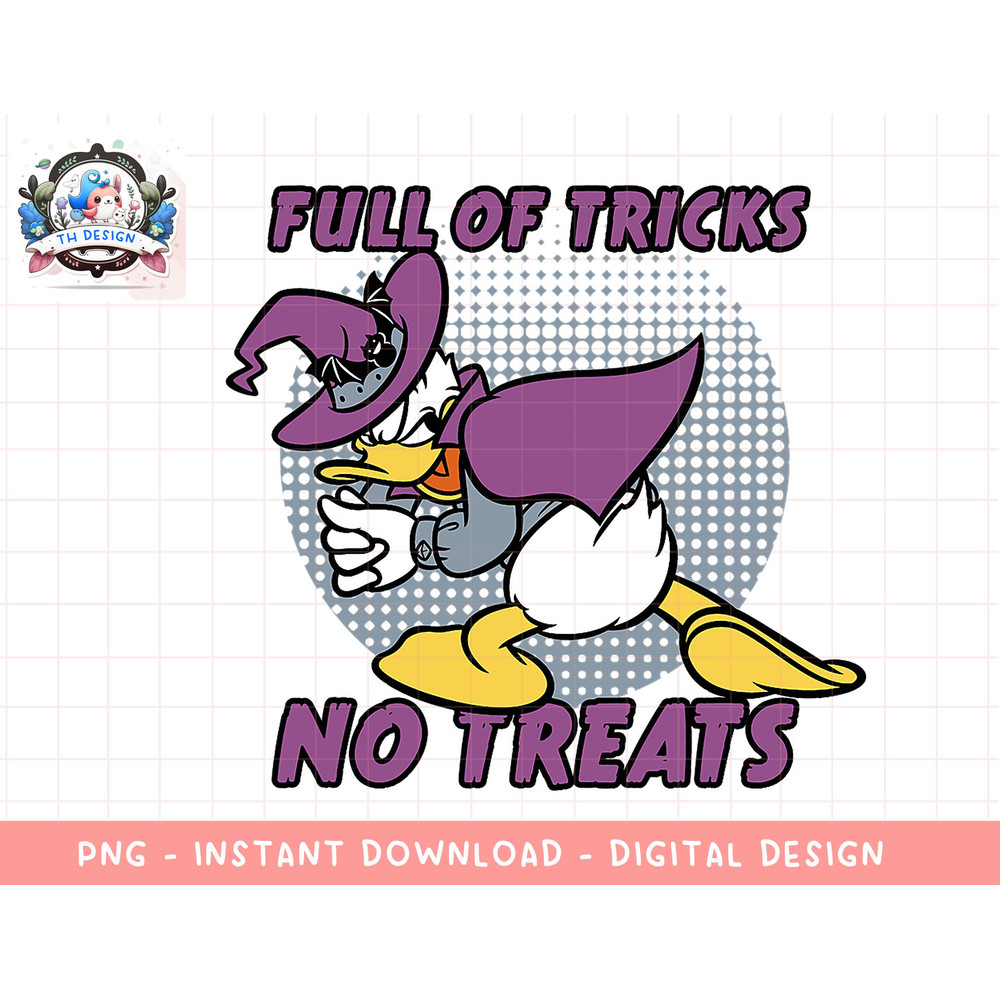 Disney Donald Duck Full of Tricks No Treats 80s Halloween png, sublimation.jpg