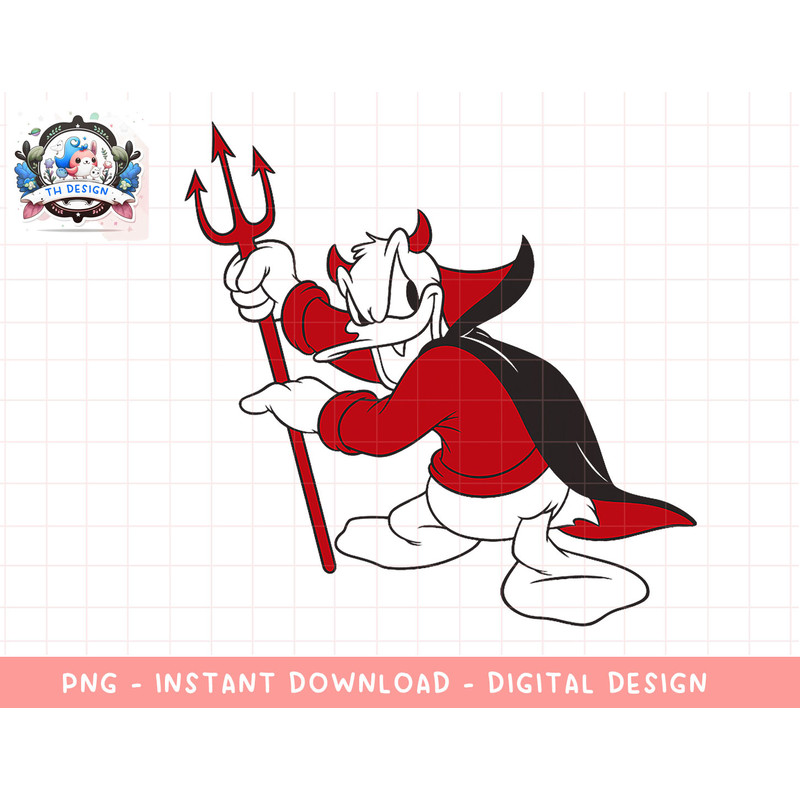 Disney Donald Duck Little Devil Halloween png, sublimation.jpg