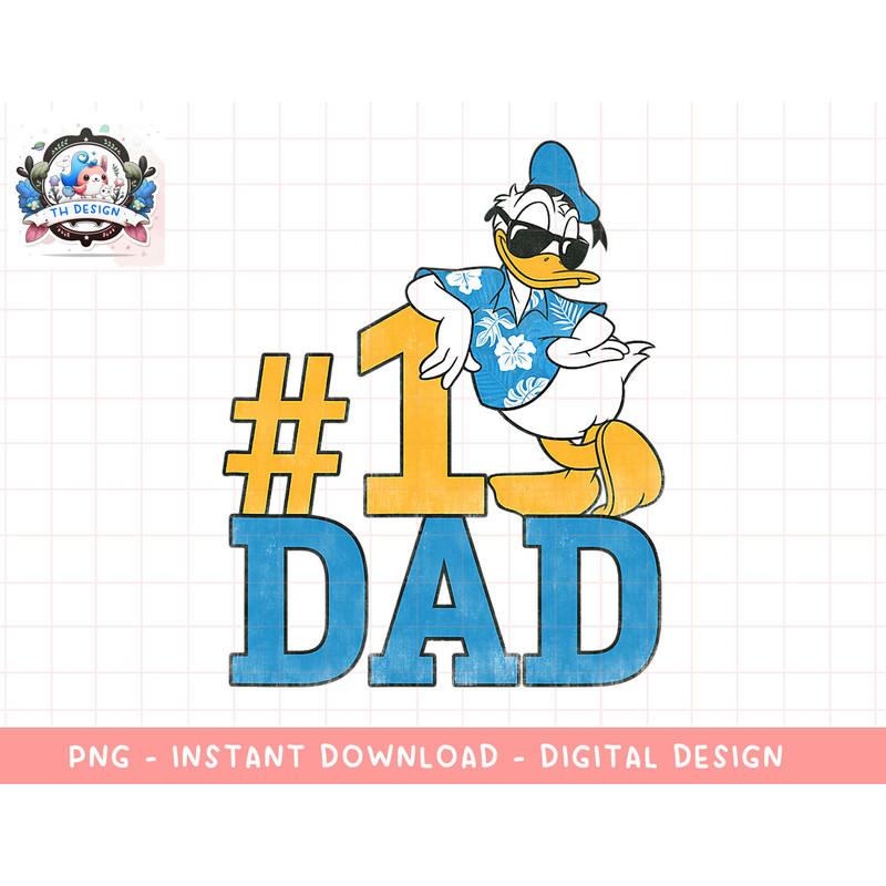 Disney Donald Duck Number One Dad Sunglasses png, sublimation.jpg