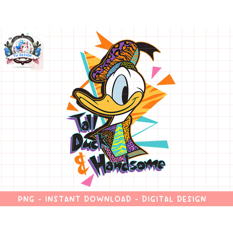 Disney Donald Duck Tall, Duck & Handsome T-Shirt png, sublimation.jpg