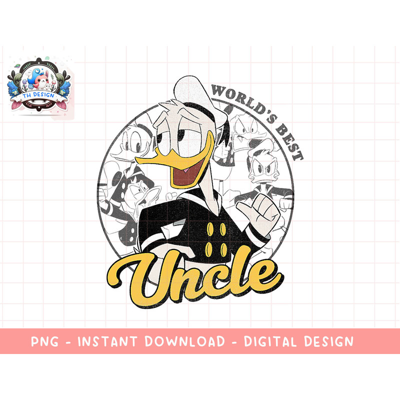 Disney Donald Duck World s Best Uncle Circle Portrait png, sublimation.jpg