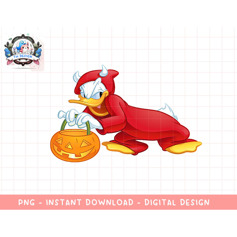 Disney Halloween Donald Duck Devil Costume png, sublimation.jpg