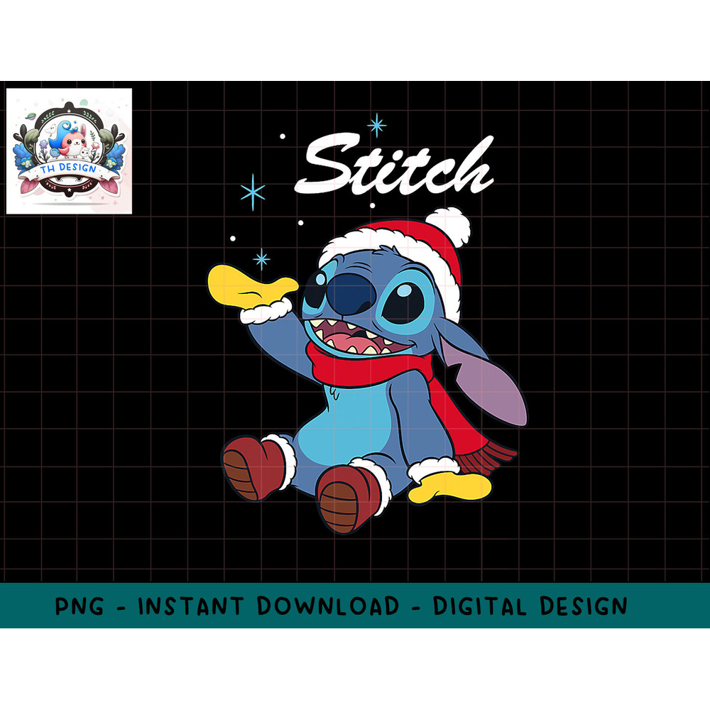 Disney Lilo & Stitch - Holiday Stitch Snowflake png, sublimation.jpg