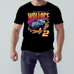 Rusty Wallace midnight 2 car shirt, Unisex Clothing, Shirt for men women, Graphic Design, Unisex Shirt