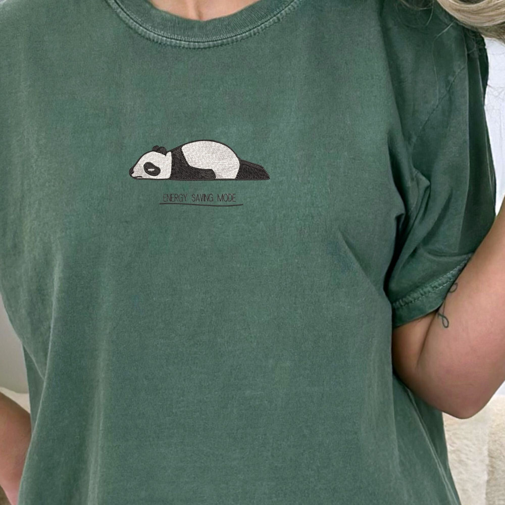 EMBROIDERED t-shirt, embroidered shirt, comfort colors shirt, comfort colors embrodiered shirt, embroidered t-shirt, panda shirt, funny - 1.jpg