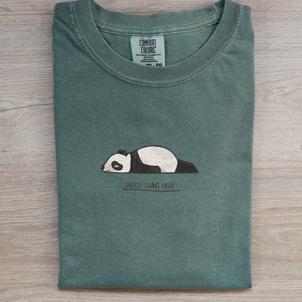 EMBROIDERED t-shirt, embroidered shirt, comfort colors shirt, comfort colors embrodiered shirt, embroidered t-shirt, panda shirt, funny - 2.jpg