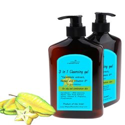 Cleansing gel for oily and combination skin 3 in 1 "Carambola ( Star Fruit) Extract"