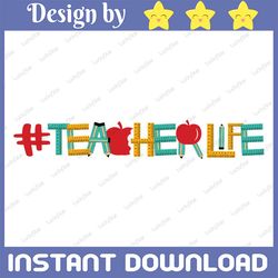 teacher life png, back to school png,hand drawn png,teachers sublimation designs downloads , digital download,tie dye de