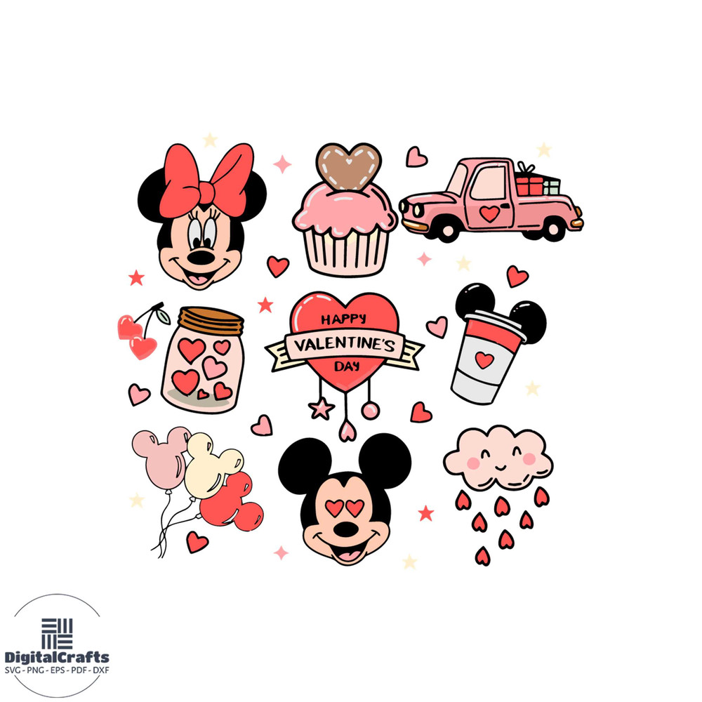 Mickey Minnie Gifts Valentines Day Svg Graphic Designs Files