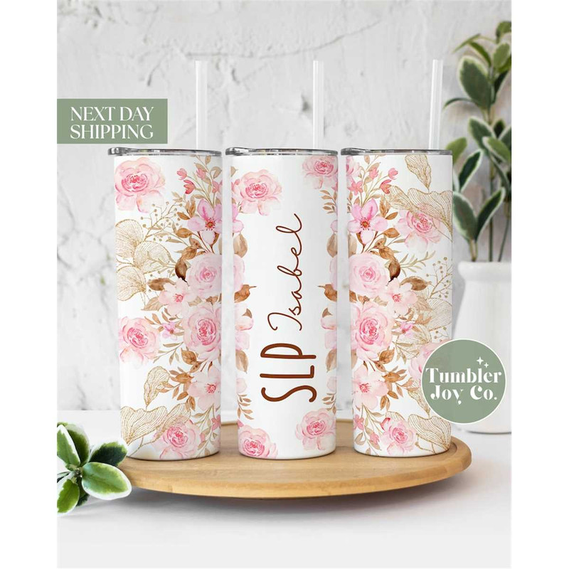 MR-262023152448-floral-pink-tumbler-for-slp-with-name-gift-for-slp-therapist-image-1.jpg