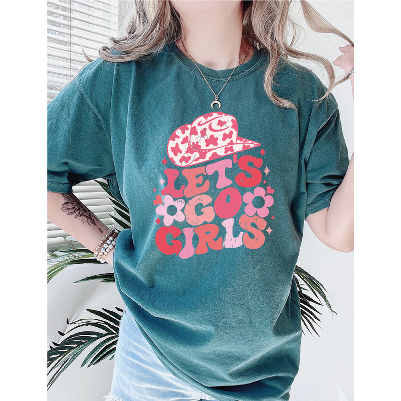 Lets Go Girls Comfort Colors Shirt , Retro Lets Go Girls Bachelorette Party Shirt, Bridal Party Shirt, Nashville Girls Trip Shirt, Gift436 - 3.jpg
