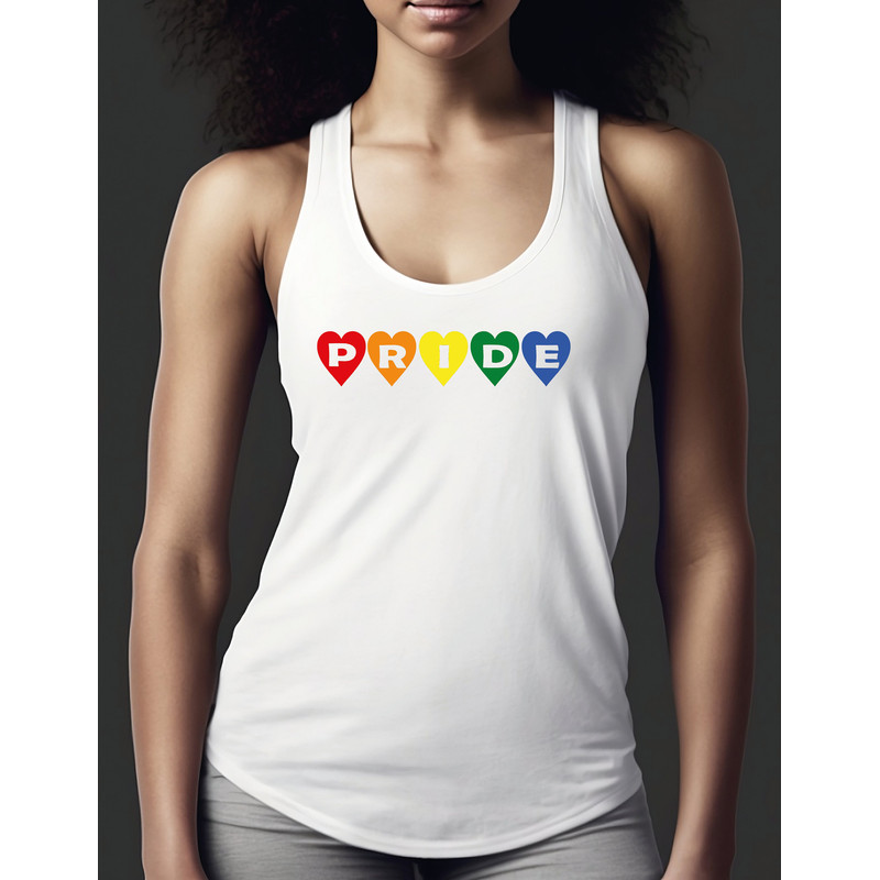 Pride Crop Top Tank, Pride Month Minimalist Racerback Tank, LGBTQ Girls Crop Tank, Love is Love Racerback Gift-468 - 1.jpg