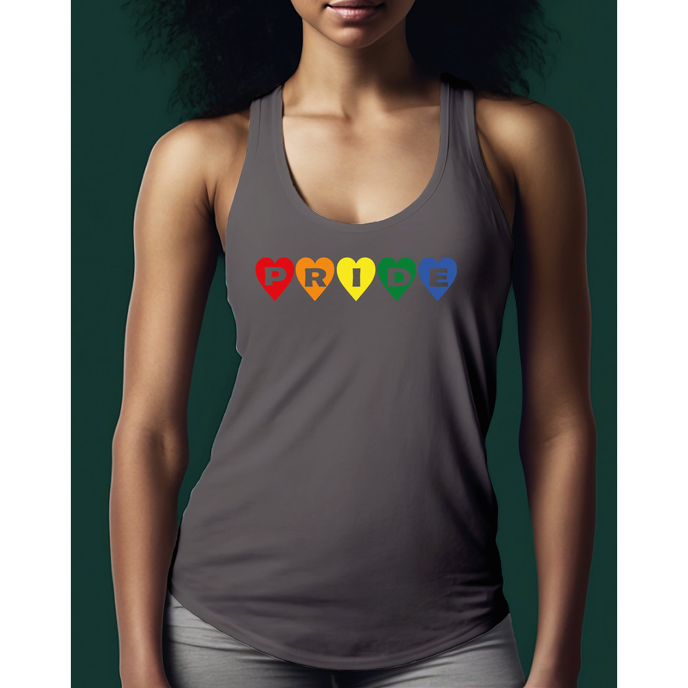 Pride Crop Top Tank, Pride Month Minimalist Racerback Tank, LGBTQ Girls Crop Tank, Love is Love Racerback Gift-468 - 2.jpg