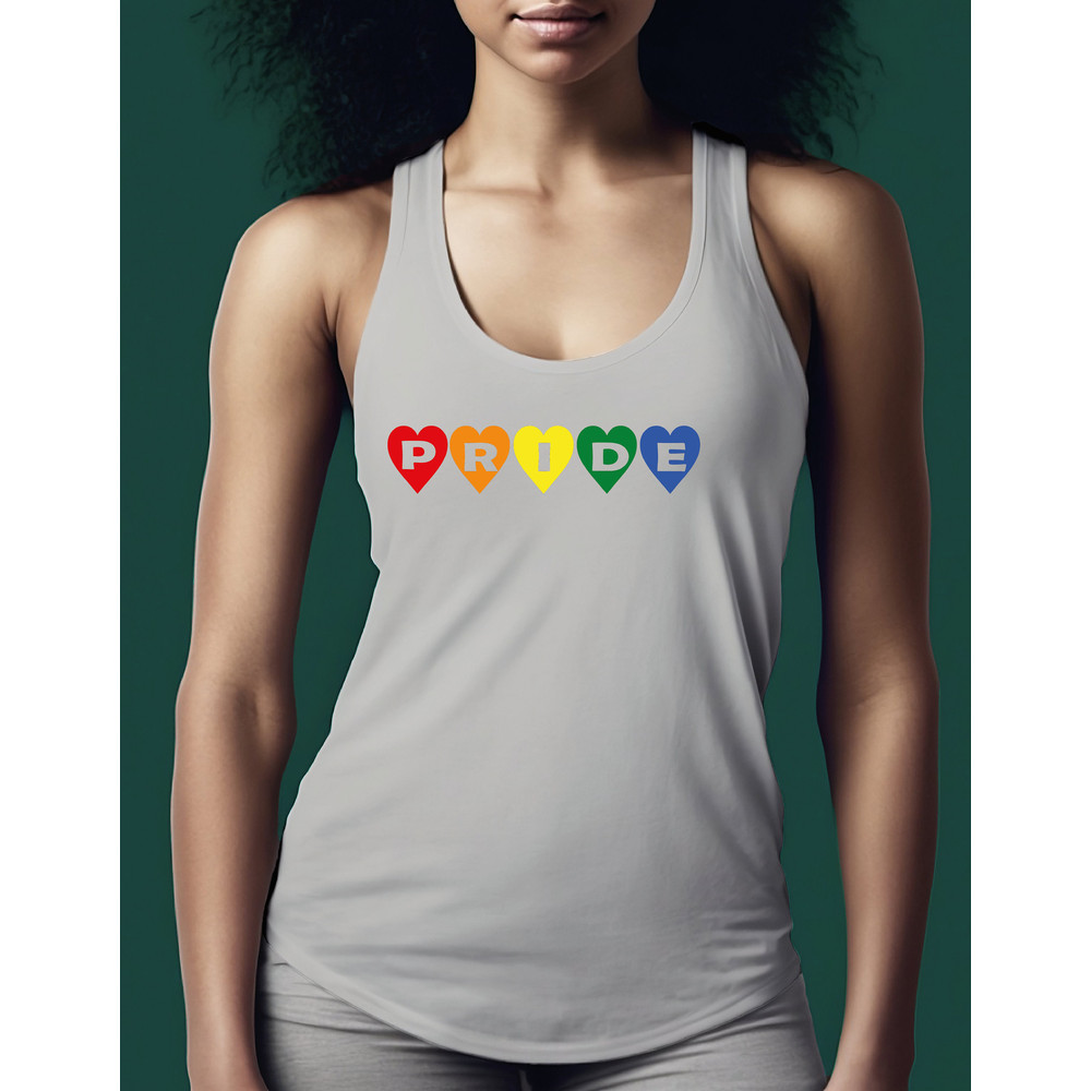Pride Crop Top Tank, Pride Month Minimalist Racerback Tank, LGBTQ Girls Crop Tank, Love is Love Racerback Gift-468 - 3.jpg