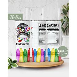 nutrition facts, teacher tumbler , teacher gifts, teacher cup, teacher appreciation gift, teacher appreciation week t-41