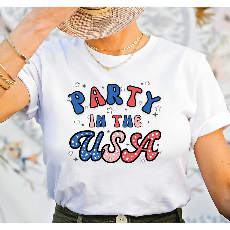 Retro Party in The USA Shirt, Independence Day Shirt, 4th of July Shirt, 4th of July Toddler Youth Women Men Shirt G-443 - 1.jpg