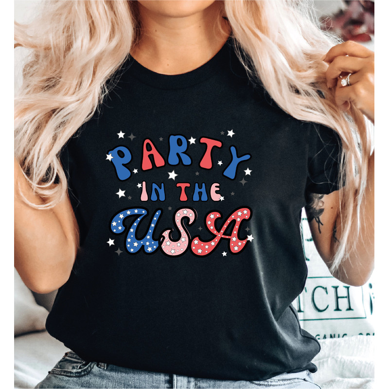 Retro Party in The USA Shirt, Independence Day Shirt, 4th of July Shirt, 4th of July Toddler Youth Women Men Shirt G-443 - 2.jpg