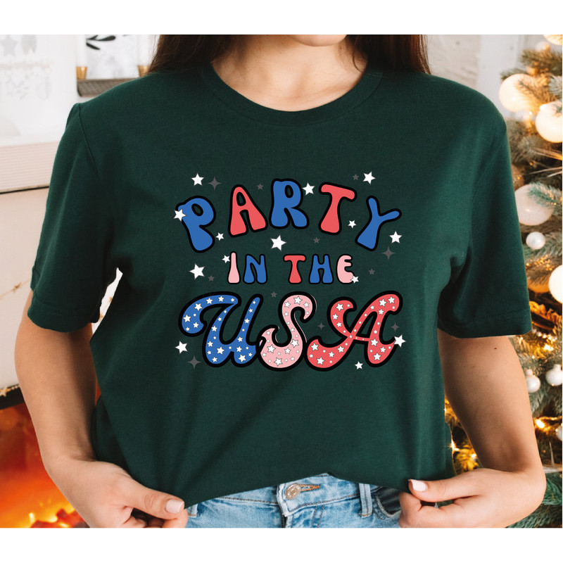 Retro Party in The USA Shirt, Independence Day Shirt, 4th of July Shirt, 4th of July Toddler Youth Women Men Shirt G-443 - 3.jpg