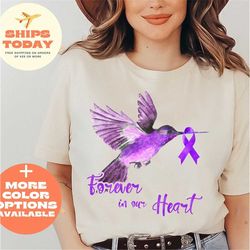 forever in our heart shirt, alzheimer bird shirt, alzheimers awareness t-shirt, alzheimer disease graphic tees, alzheime