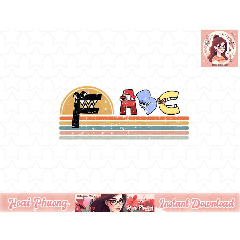 Alphabet Lore f abc Letter Christmas Boys Retro Sunset Gamer png, instant download.jpg