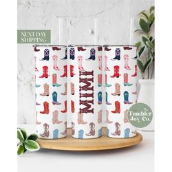 mimi cowgirl tumbler for mother's day - western, country mimi tumbler gift - cowgirl mimi travel, to go cup t-336